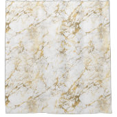 Elegant goud wit marmerpatroon douchegordijn (Voorkant)