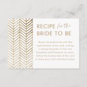 Elegant Goud & Wit Recept voor de bruid Informatiekaartje (Voorkant)