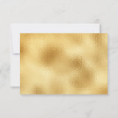 Elegant Goud & Wit RSVP Glam Bruiloft Partij Kaartje (Achterkant)
