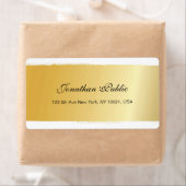 Elegant Goud Wit Script Professionele Verzending Etiket (Insitu)
