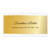 Elegant Goud Wit Script Professionele Verzending Etiket (Voorkant)
