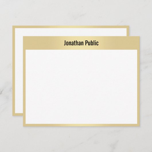 Elegant Goud Wit Sjabloon Trendy Modern Design (Voorkant / Achterkant)