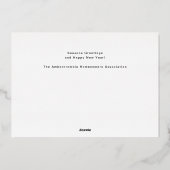 Elegant Goud Wit Vrede op Aarde Zaken Folie Feestdagenkaart (Achterkant)