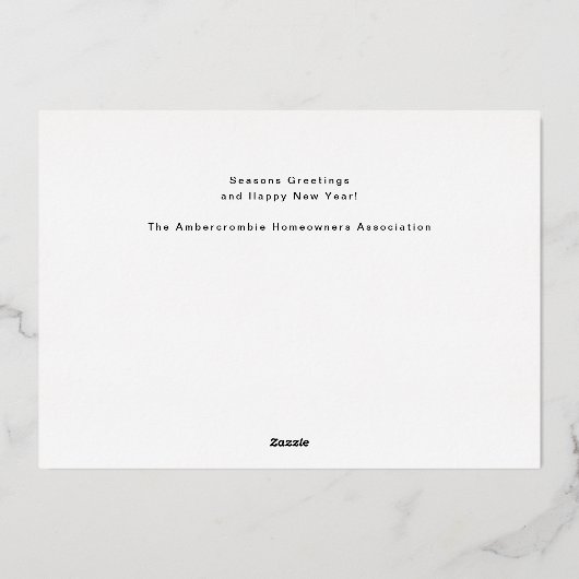 Elegant Goud Wit Vrede op Aarde Zaken Folie Feestdagenkaart (Achterkant)