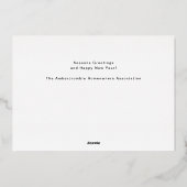 Elegant Goud Wit Vreugde aan de Wereldzaken Folie Feestdagenkaart (Achterkant)