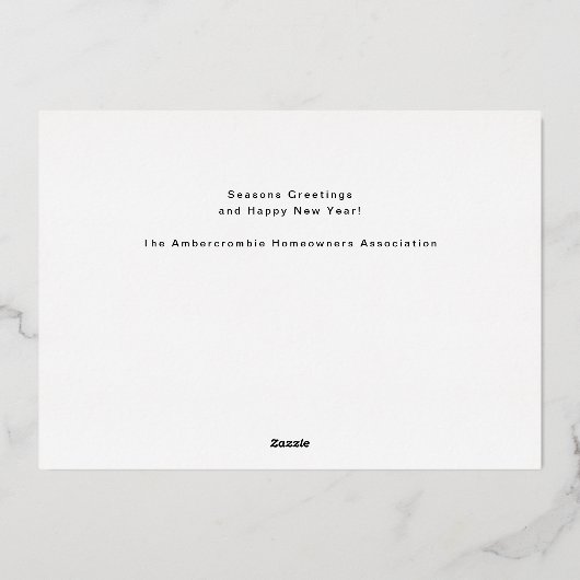 Elegant Goud Wit Vreugde aan de Wereldzaken Folie Feestdagenkaart (Achterkant)