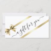 ELEGANT GOUD WITTE LINT Cadeaubon (Voorkant)