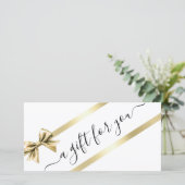 ELEGANT GOUD WITTE LINT Cadeaubon (Staand voorkant)