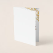 Elegant Goud & Witte Luxe Afstudeerfeest Folie Kaarten (Voorkant)