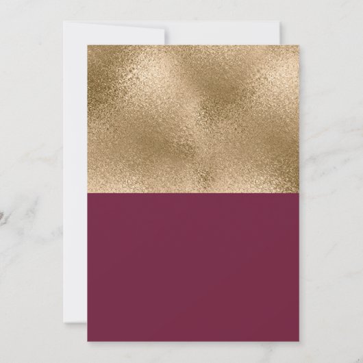 Elegant goud & zestien jaar oud met bruinkoolstof kaart (Achterkant)