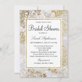 Elegant Goud Zilver en Grijs Bloemen Vrijgezellenf Kaart (Voorkant)