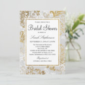 Elegant Goud Zilver en Grijs Bloemen Vrijgezellenf Kaart (Staand voorkant)