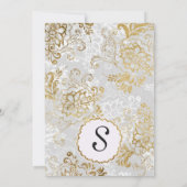 Elegant Goud Zilver en Grijs Bloemen Vrijgezellenf Kaart (Achterkant)