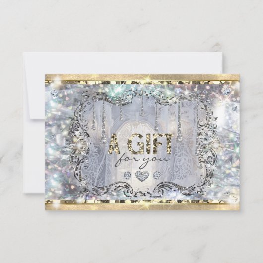 Elegant Goud Zilver Holograph Unieke Glitter (Voorkant)