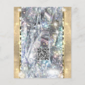 Elegant Goud Zilver Holograph Unieke Glitter Flyer (Achterkant)