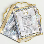 Elegant Goud Zilver Holograph Unieke Glitter Flyer<br><div class="desc">Elegante gouden zilveren hologram unieke glitter flyer.</div>