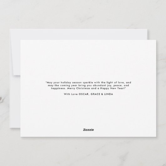 Elegant goud zo veel vreugde vrolijke kerst foto feestdagenkaart (Achterkant)