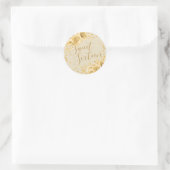 Elegant Goud Zoet 16 Verjaardag Bloemen Glitter Ronde Sticker (Tas)