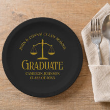 Elegant goud zwart afstudeerfeest voor rechtenstud