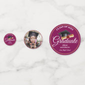 Elegant goud, zwart en marine afstudeerfeest lever confetti (Voorkanten)