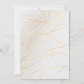 Elegant Goud Zwart en Rood Custom 2 foto's Huwelij Kaart (Achterkant)