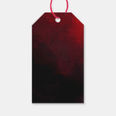 Elegant Goud Zwart en Rood Huwelijksgunst Labels Cadeaulabel (Achterkant)