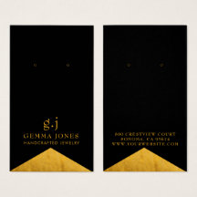 Elegant Goud Zwart Faux Folie Sieraden Display Kaa