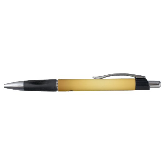 Elegant Goud Zwart Gepersonaliseerde Monogram Init Pen (Bovenkant)
