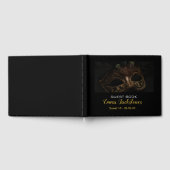 Elegant Goud & Zwart Masker Maskerade Sweet 16 Gastenboek (Volledig)