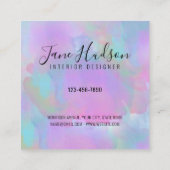 Elegant Goud Zwart Minimalistisch Bewerkbaar 2.5x2 Vierkante Visitekaartje (Achterkant)