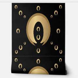 Elegant goud zwart modern patroon behang