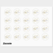 Elegant Goud Zwart Monogram Classic Ronde Sticker (Vel)