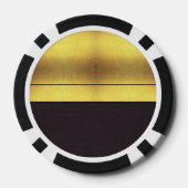 Elegant Goud & Zwart Pokerchips (Achterkant)