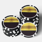 Elegant Goud & Zwart Pokerchips (Opstapeling)