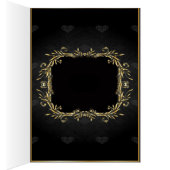 Elegant Goud Zwart Regal Trouwtafel Nummer (Binnen (Rechts))