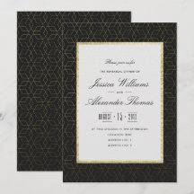 Elegant goud & zwart repetitiediner