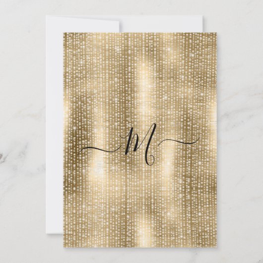 Elegant Goud Zwart Sparkle Glitter Drips Verjaarda Kaart (Achterkant)