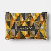 Elegant goud zwart zilver geometrische driehoeken etui (Voorkant)