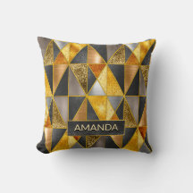 Elegant goud zwart zilver geometrische driehoeken