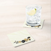 elegant goud & zwarte floraal kartonnen onderzetters (Insitu)