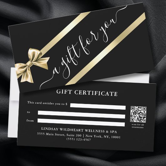 ELEGANT GOUD ZWARTE LINT Cadeaubon