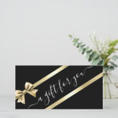 ELEGANT GOUD ZWARTE LINT Cadeaubon (Staand voorkant)