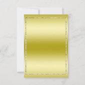 Elegant Goud,  Zwarte Strik & Stiletto Verjaardag Kaart (Achterkant)