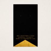 Elegant Goud ZwartGoud Folie Edge Sieraden Visitekaartje (Achterkant)
