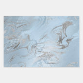 Elegant goudblauwe marmer inpakpapier vel (Voorkant 3)