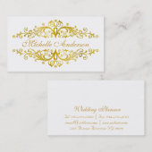 Elegant goudbloei visitekaartje (Voorkant / Achterkant)