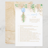 Elegant goudbloem boven of onder Baby shower (Voorkant / Achterkant)