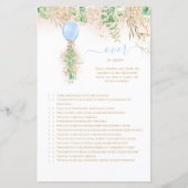 Elegant goudbloem boven of onder Baby shower (Voorkant)