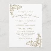 Elegant goudbruiloft briefkaart (Voorkant)