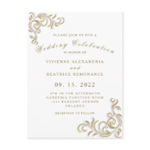 Elegant goudbruiloft